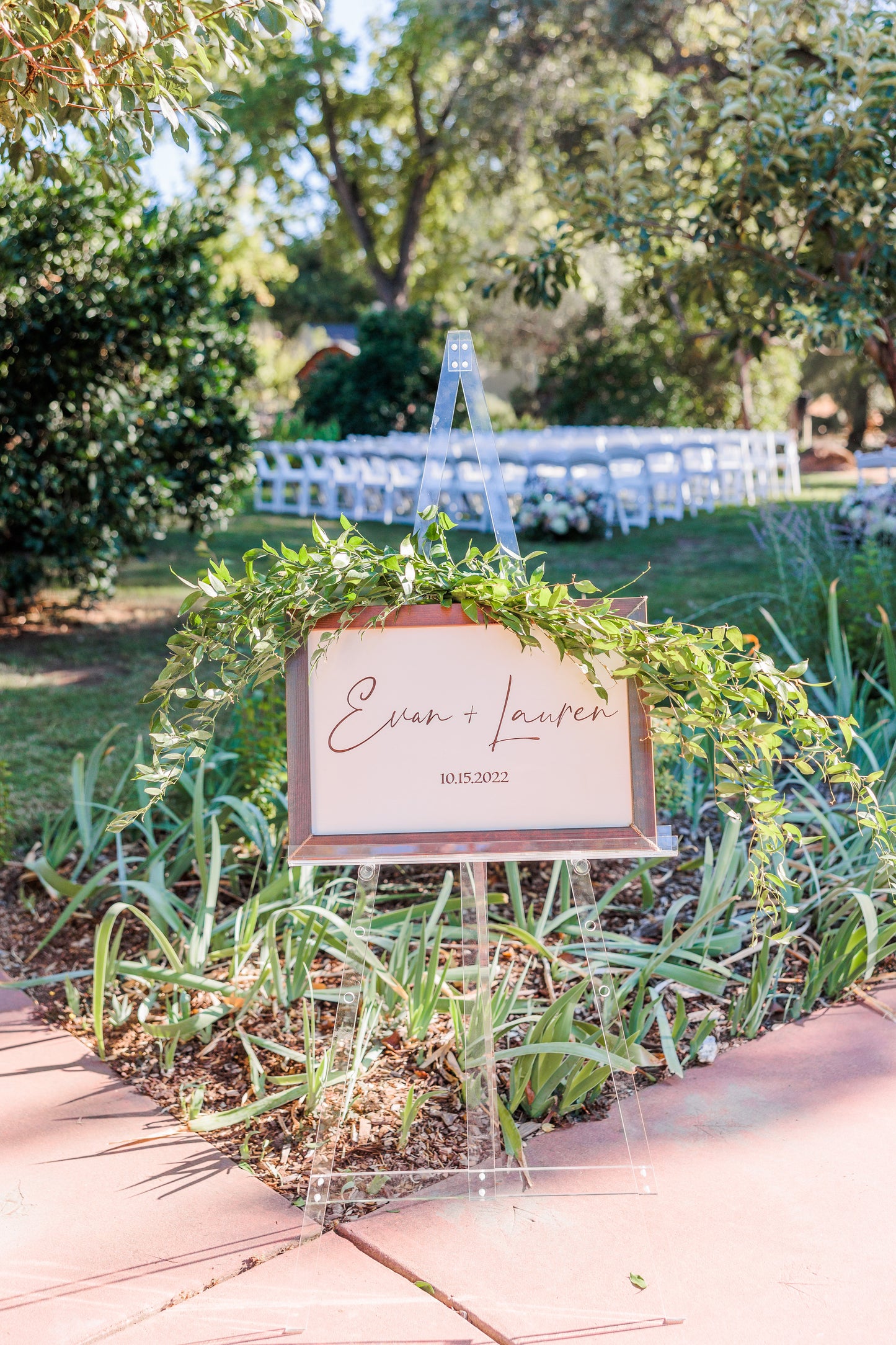 Redwood Framed Wedding Sign